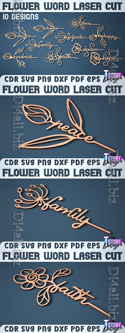 Flower Word  bundle design elements