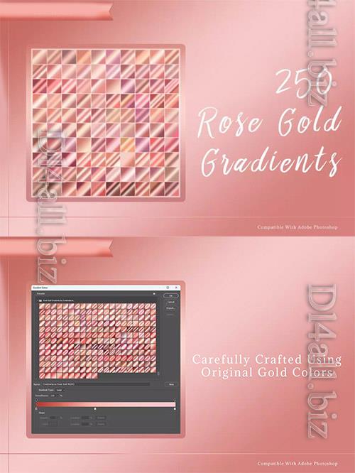 250 Elegant Rose Gold Gradient