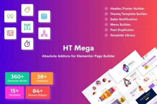 Codecanyon - HT Mega Pro v1.5.7  Absolute Addons for Elementor Page Builder NULLED