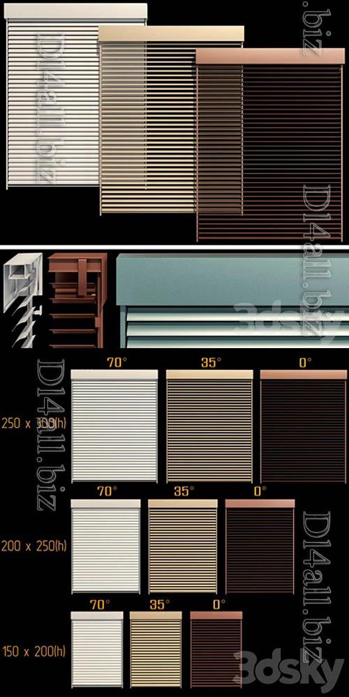 Metal blinds for windows and doors - 3d model