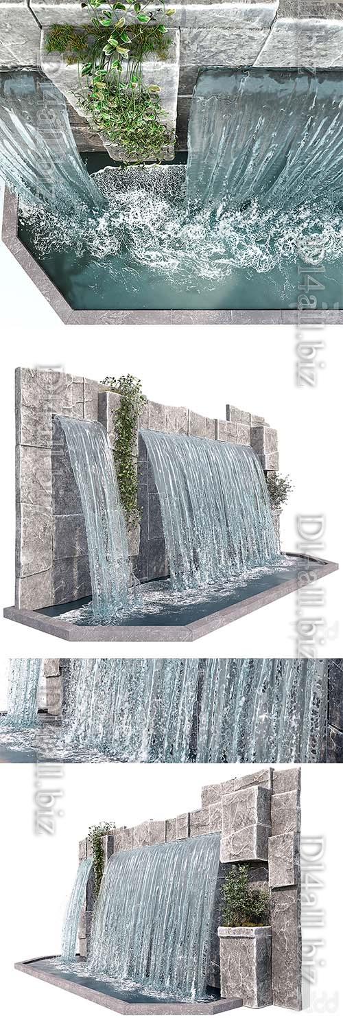 Large Waterfall- 3d model
