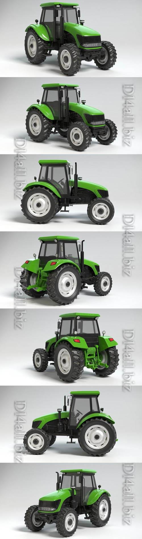 3d model of a farm tractor