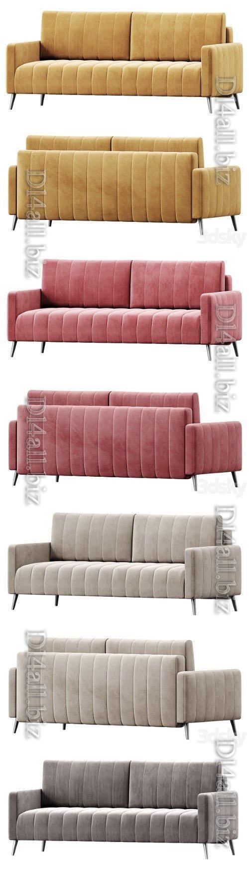 Sofa Markful Velvet - 3d model