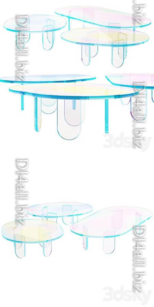 015 Multi-colored Pearl custom coffee table 00- 3d model