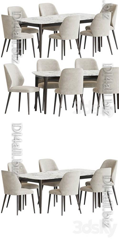 Emma Chair Play Table Dining Set- 3d model