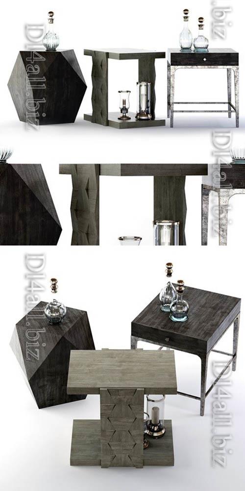 Bernhardt Linea end tables- 3d model