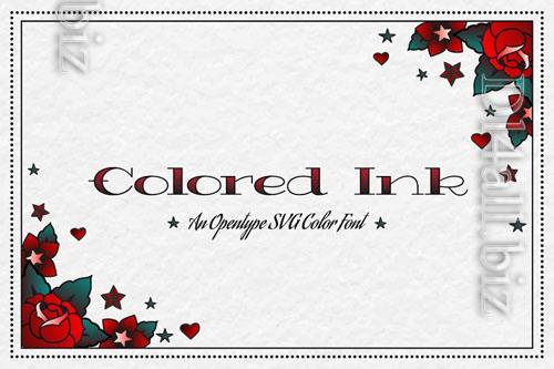 Colored Ink font