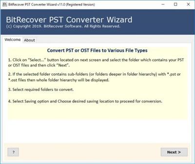 BitRecover PST Converter Wizard  14.4 2c681c437ae853b54302a6269341c45d