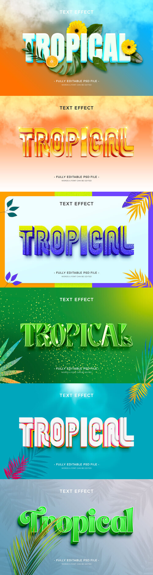 PSD tropical text effect vol 2