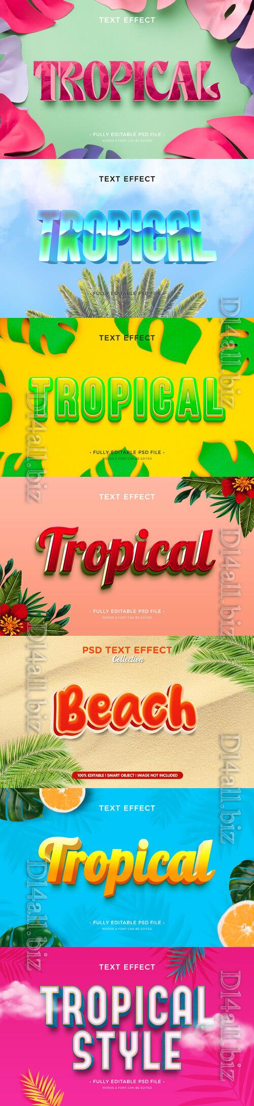 PSD tropical text effect vol 3