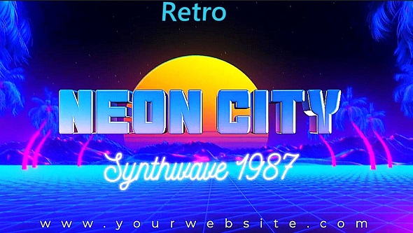 Videohive - Neon Retro Typography Pack 45529113 - Project For Final Cut & Apple Motion