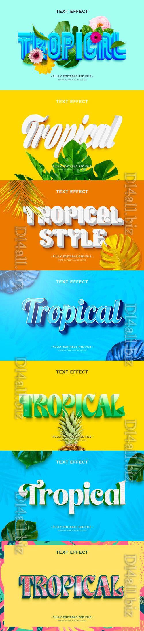 PSD tropical text effect vol 1