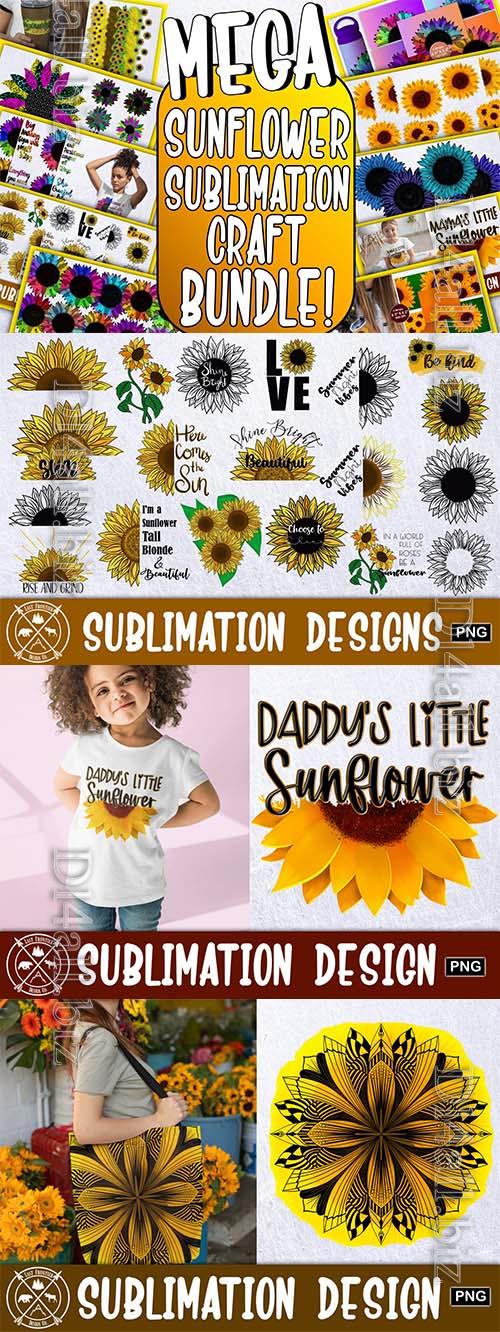 Sunflower craft bundle design elements