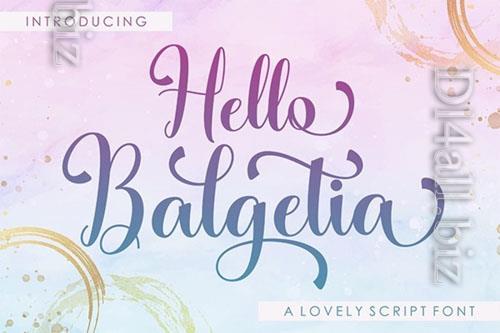 Hello Balgetia font