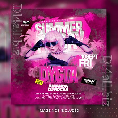 Summer party psd poster