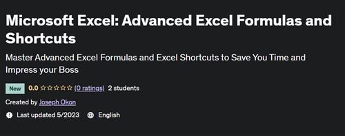 Microsoft Excel Advanced Excel Formulas and Shortcuts |  Download Free
