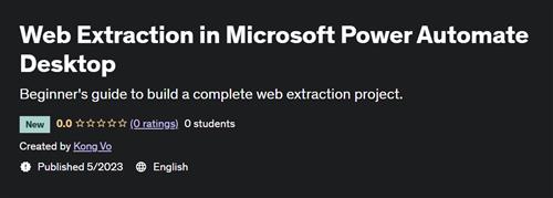 Web Extraction in Microsoft Power Automate Desktop