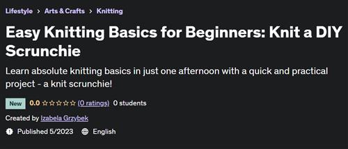 Easy Knitting Basics for Beginners Knit a DIY Scrunchie |  Download Free