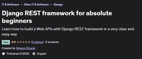 Django REST framework for absolute beginners