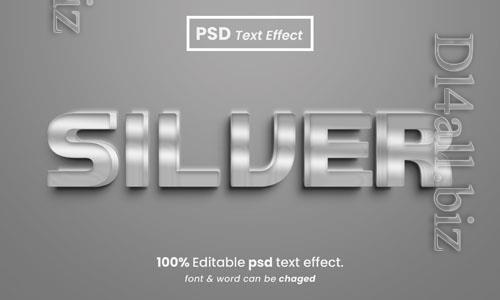 PSD gray background with the word silver in the middle