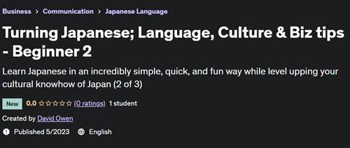 Turning Japanese; Language, Culture & Biz tips for Class 2