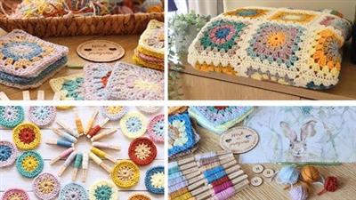 Easy Modern Crochet-Create A Beautiful Spring Meadow  Throw 6745229e9c0f482fcd43783c468b865c