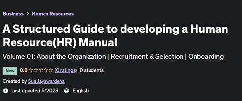 A Structured Guide to developing a Human Resource(HR) Manual