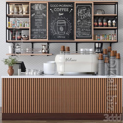 Design project of a Cafe in Ethnic Style With a Coffee - 3d model