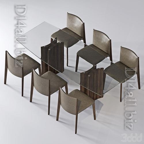 Porada Dining Set v4 - 3d model