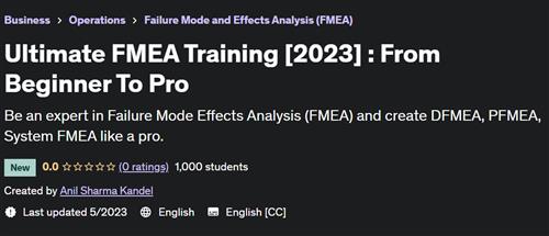 Ultimate FMEA Training [2023]  From Beginner To Pro
