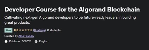 Developer Course for the Algorand Blockchain