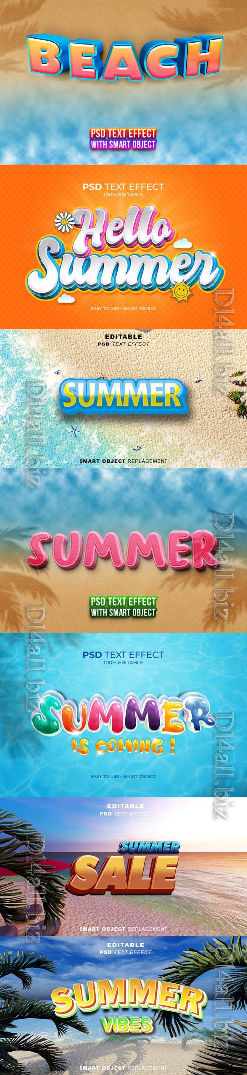 Psd style text effect editable set vol 457