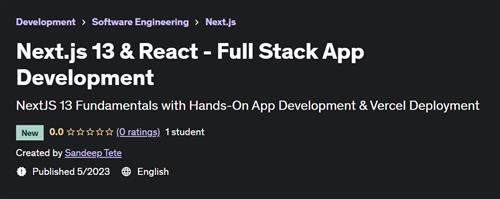 Next.js 13 & React - Full Stack App Development