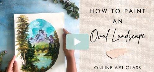 How To Paint An Oval Landscape Painting Using Acrylics