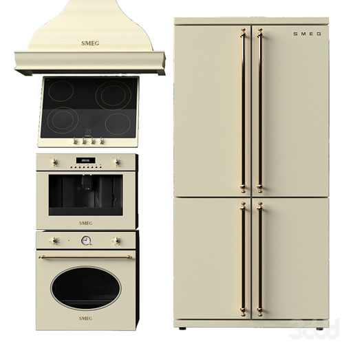 Smeg Coloniale Kitchen Appliances Collection - 3d model