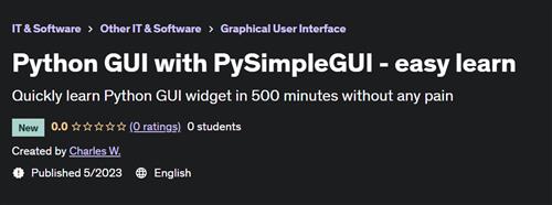 Python GUI with PySimpleGUI - easy learn
