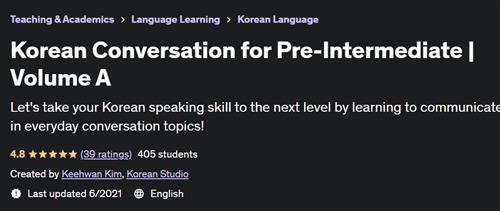 Korean Conversation for Pre– Intermediate  Volume A |  Download Free