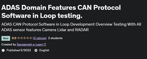 ADAS Domain Features CAN Protocol Software in Loop testing