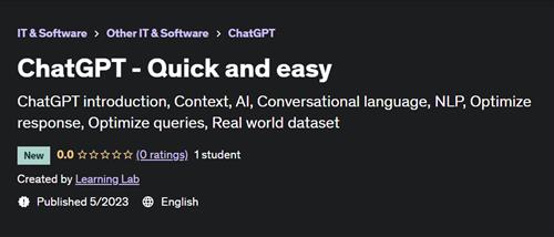 ChatGPT - Quick and easy