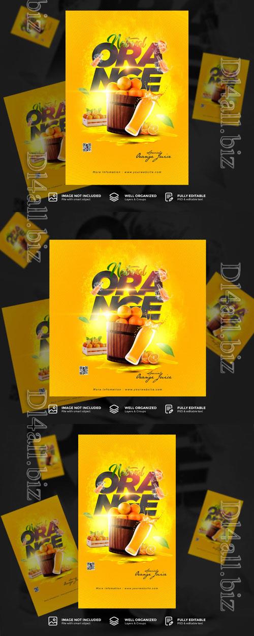 PSD drink menu social media promotion banner flyer template