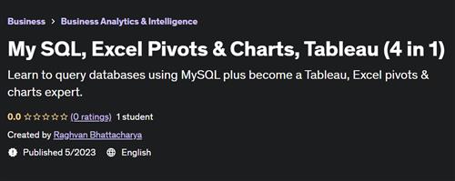 My SQL, Excel Pivots & Charts, Tableau (4 in 1)