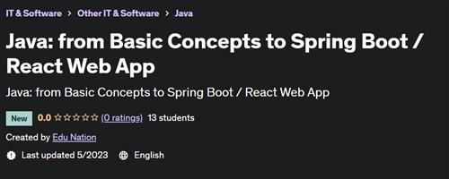 Java from Basic Concepts to Spring Boot – React Web App