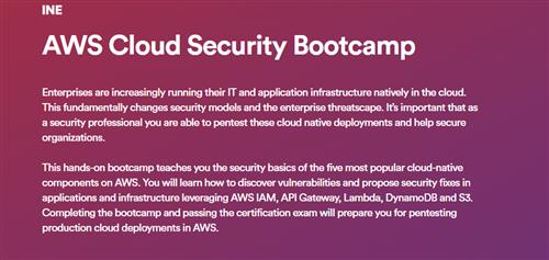 INE – AWS Cloud Security Bootcamp