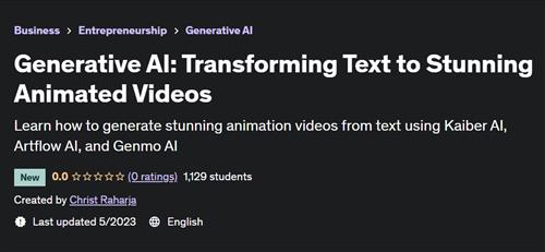 Generative AI Transforming Text to Stunning Animated Videos