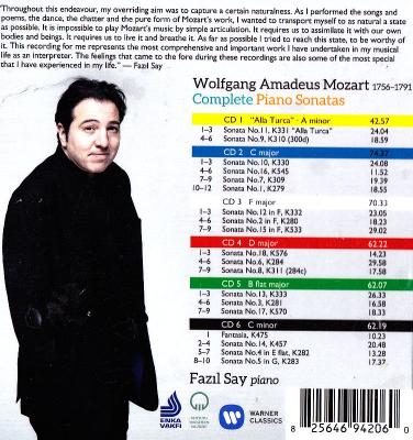 Fazil Say - Mozart: Complete Piano Sonatas (6CD Box Set) FLAC